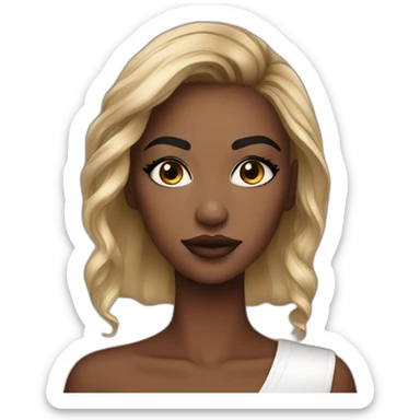 Makeup girl peau foncé  sticker