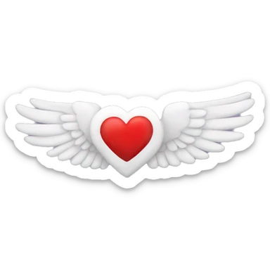 A wing with an 8 and heart sticker