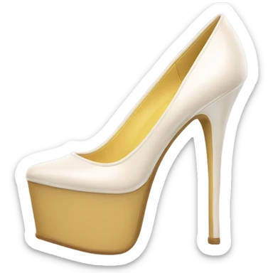 PVC tigh high platform heels sticker