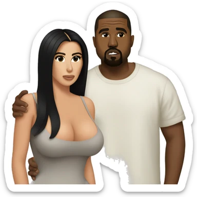 Kanye west singing to Kim kardashian  sticker