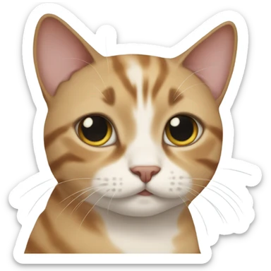 Cat with Down syndrome sticker