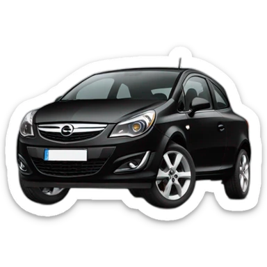 black opel corsa d past lift sticker