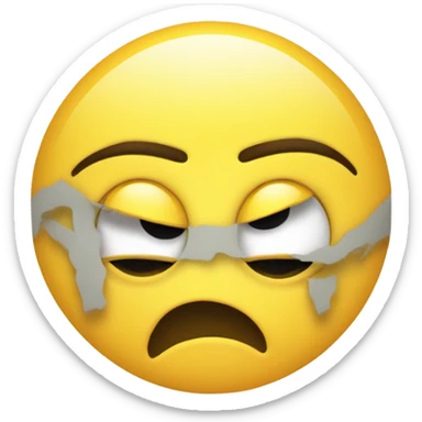 Squinty skeptical emoji sticker