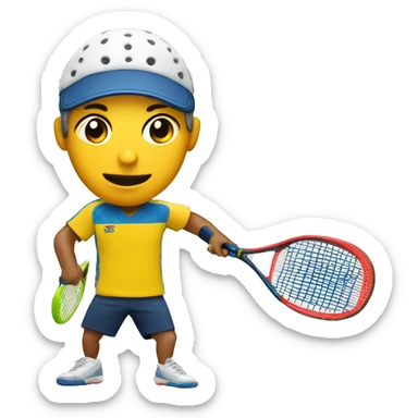 Padel player sticker