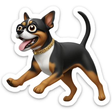 A dog dancing Gangnam style sticker