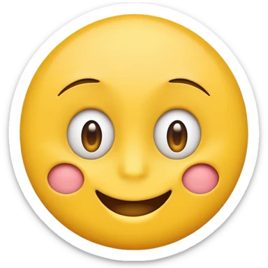 make a yellow emoji face looking to the left with circle open eyes and a horizontal line for a mouth sticker