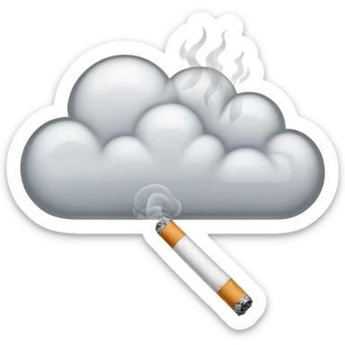 Cigarette smokes a cigarette  sticker