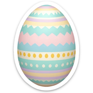 Pastel Pattern Easter Egg sticker