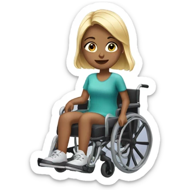 girl with wheelchair sticker