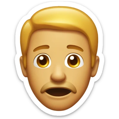 a whining guy that is barfing honey sticker