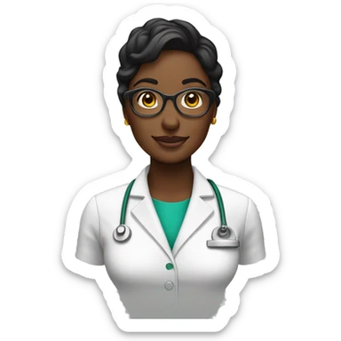 nutricionista mulher negra sticker