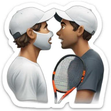 nadal-and-djoko-kiss sticker