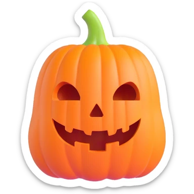 sweet pumpkin fruit, no face, no jack-o-lantern sticker