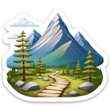Kungsleden hiking trail in Swedish Lapland with mountains and forests sticker