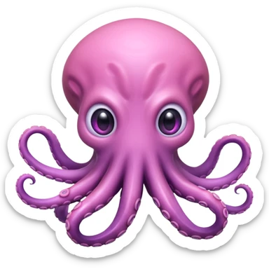 tentacle alien character, octopus-like face, soft glowing skin, alien biology design, cute but weird vibe, 3D cartoon, mobile game icon style, clean background, no text, no watermark
 sticker