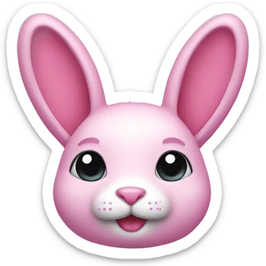 Pink rabbit sticker