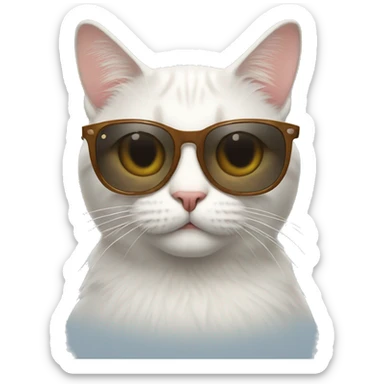 Cat with sunglasses sticker