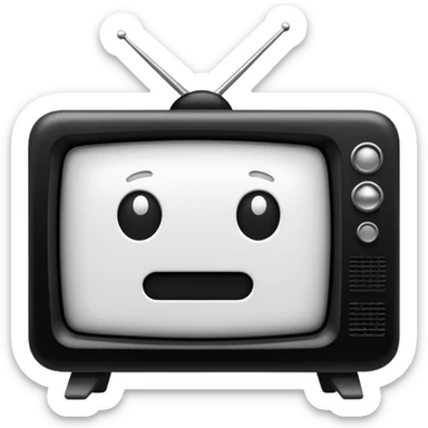 fuzzy screen TV in the Ring movie sticker