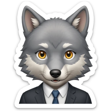 wolf from the wall street sticker