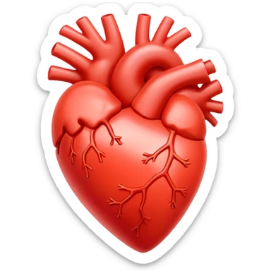 Coral color heart sticker