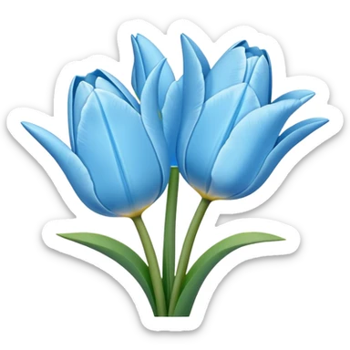 Ramito de tulipanes celeste cielo sticker