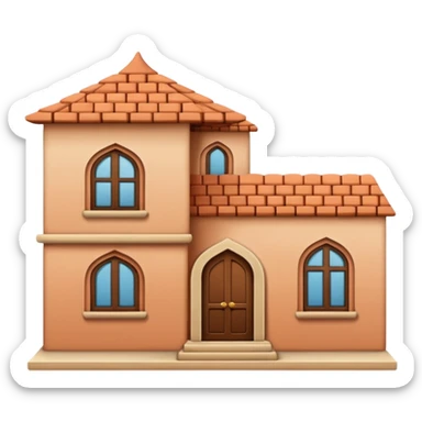 little city and small, ordinary, simple, home, Iranian-style sticker