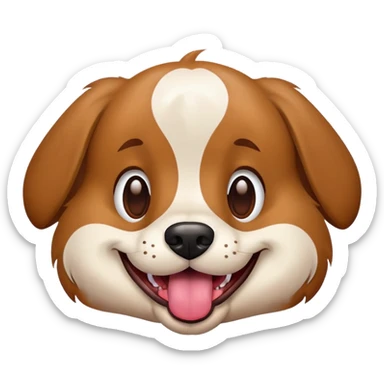 perrito sacando la lengua sticker
