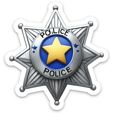 Police badge sticker