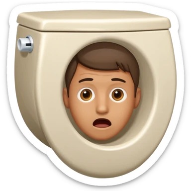 Random guys head sticking out of a toilet sticker