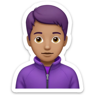 La tercera imagen, manten el forro polar morado sticker