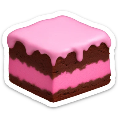 Brownie with pink icing  sticker