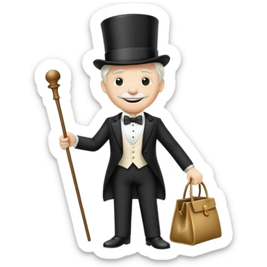 Monopoly man sticker