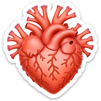 heart with a soft coral glow sticker