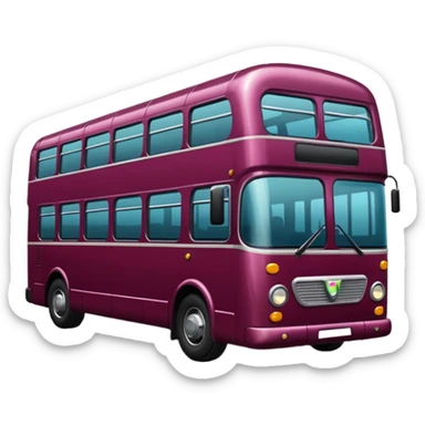 Italian autobus burgundy sticker