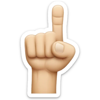 hand, palm facing forward, fist with thumb up in the air sticker