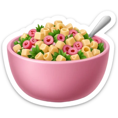 Hawaiian Mac salad light pink bowl sticker