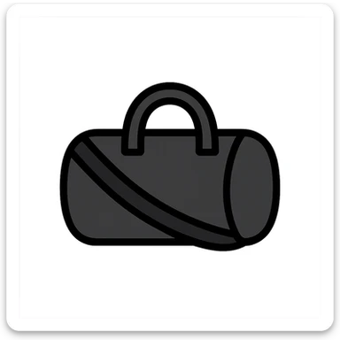 all black duffle bag with black strap sticker