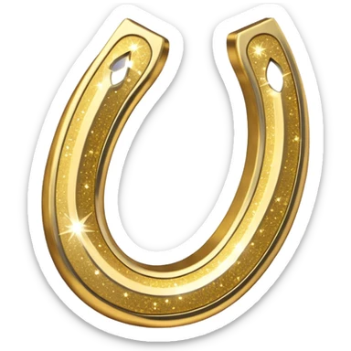 Glittery horseshoe  sticker