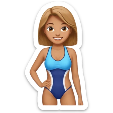 Beautiful woman in bathing suit  sticker