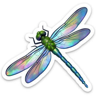 glowing dragonfly sticker