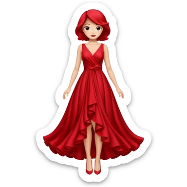 red rose dress no body sticker