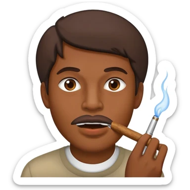 Man whit blunt in mounth sticker