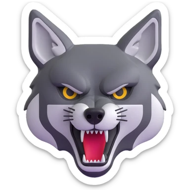 NFL football shaped like a wolf head sticker