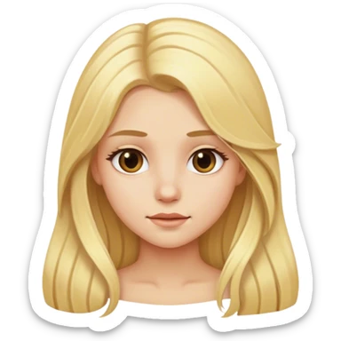 blonde girl with long hair sticker