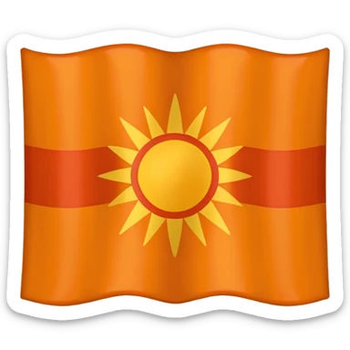 Orange Cherokee flag sticker