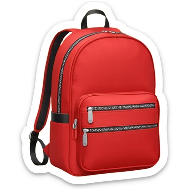red bagpack sticker