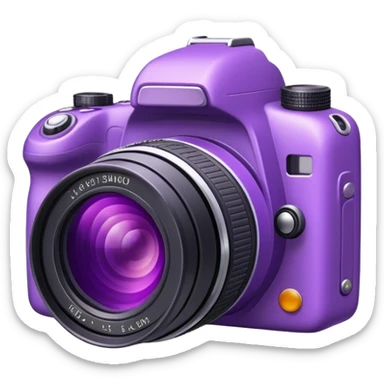 purple professional camera sticker