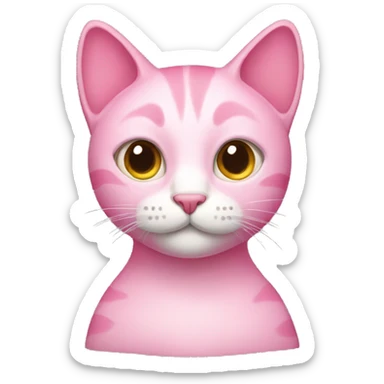 Pink cat sticker