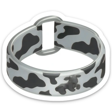 square cowbell collar cow pattern sticker