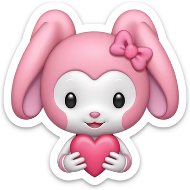 My melody with heart sticker
